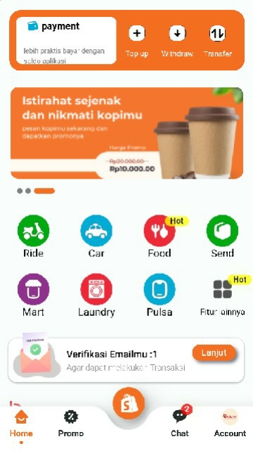 Screenshot 1 Aplikasi B Line