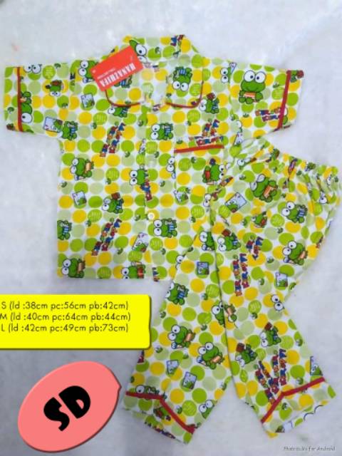 baju tidur  piyama anak SD - D 2