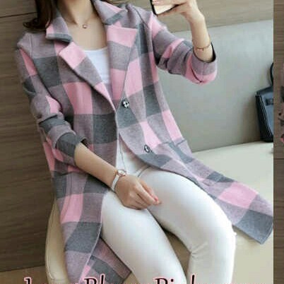 Ab LONG BLAZER RED BLACK 2