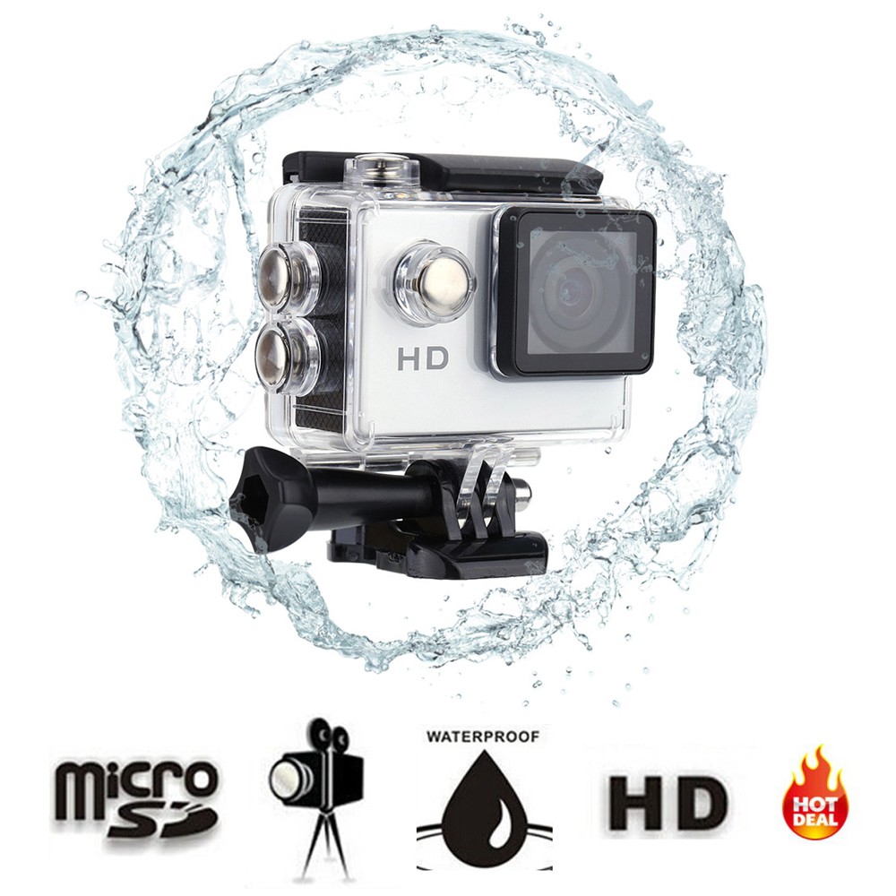 Action Camera A7 Waterproof 1080P Wide Angle Layar LCD