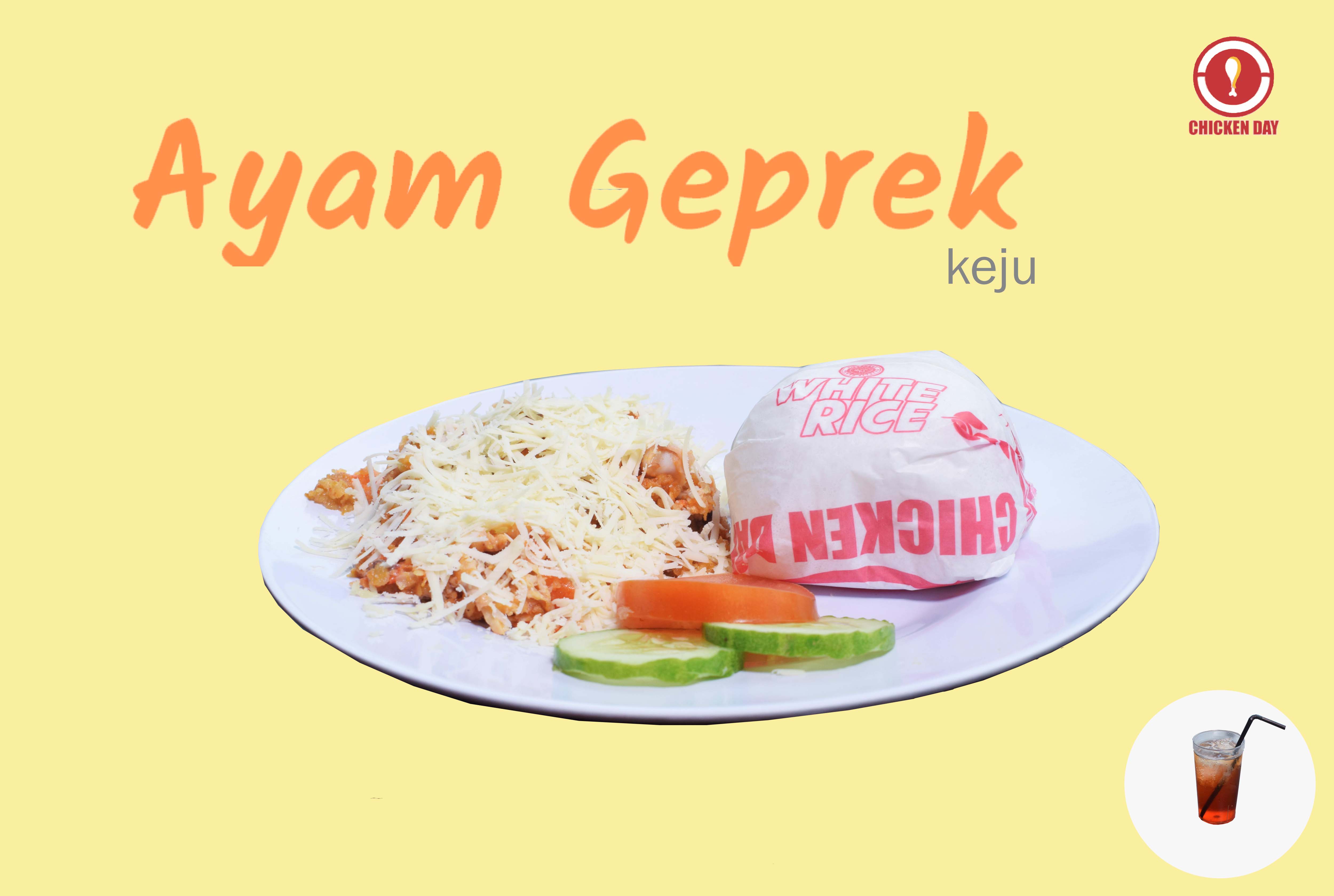 Ayam Geprek Keju 3 (Dada / Paha Atas)