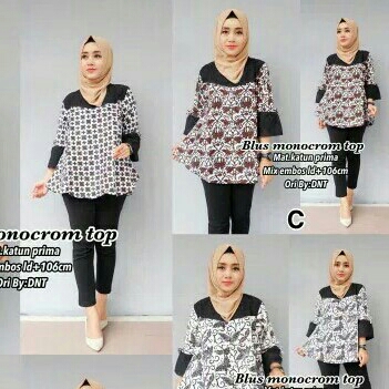 Blus MoNochrome Top Baju 2