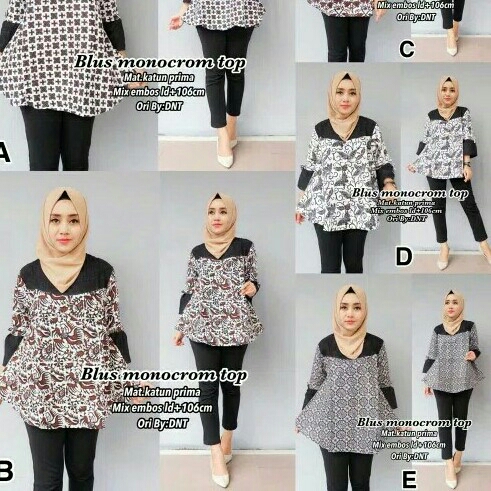 Blus MoNochrome Top Baju 3