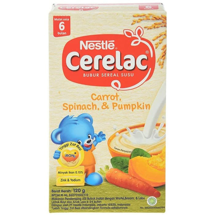 CERELAC CARROT, SPINACH, & PUMPKIN 120GR 2