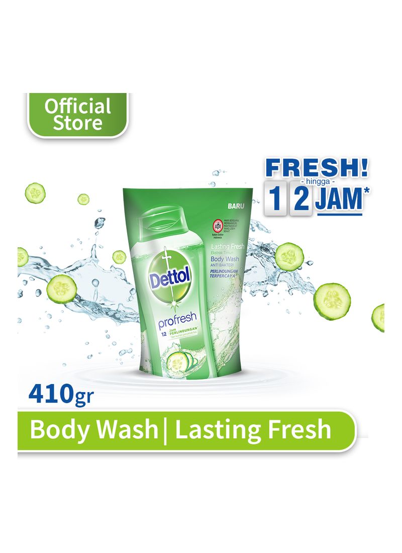 Dettol Body Wash Anti Bakteri Lasting Fresh 410G