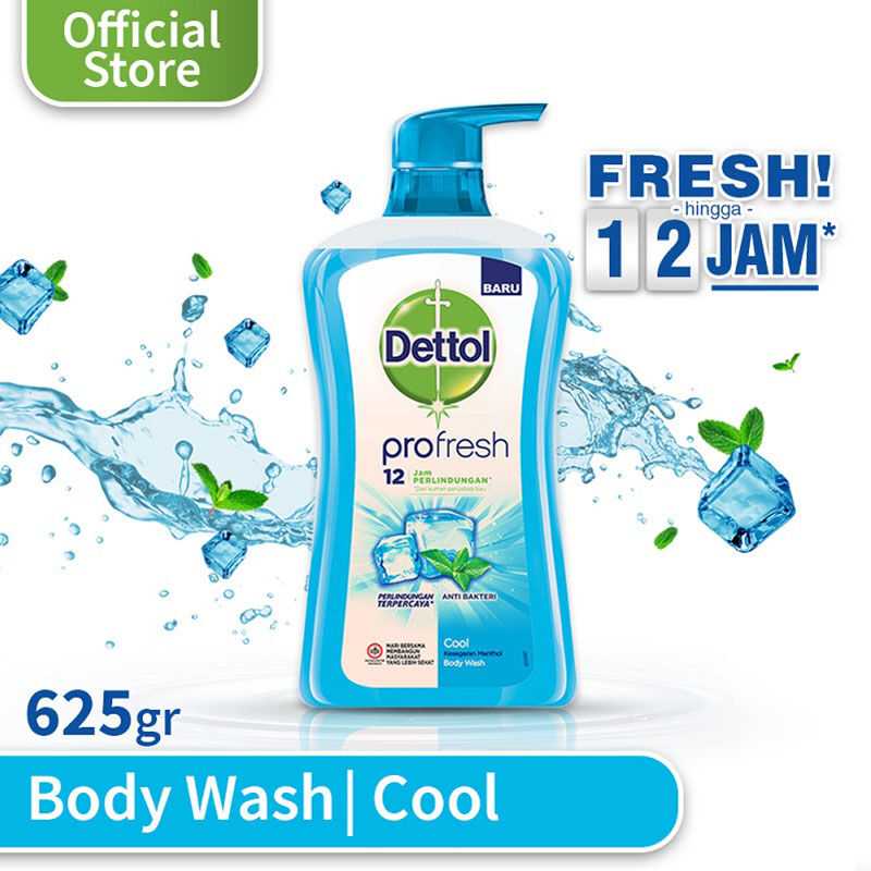 Dettol Body Wash Anti Bakteri Pump Cool 625mL