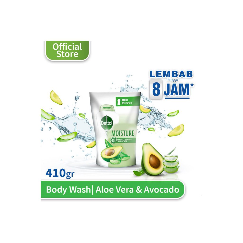 Dettol Body Wash Anti Bakterial Aloe Vera & Avocado 410G
