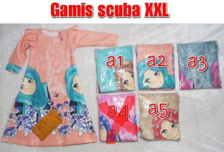 Gamis anak scuba 2