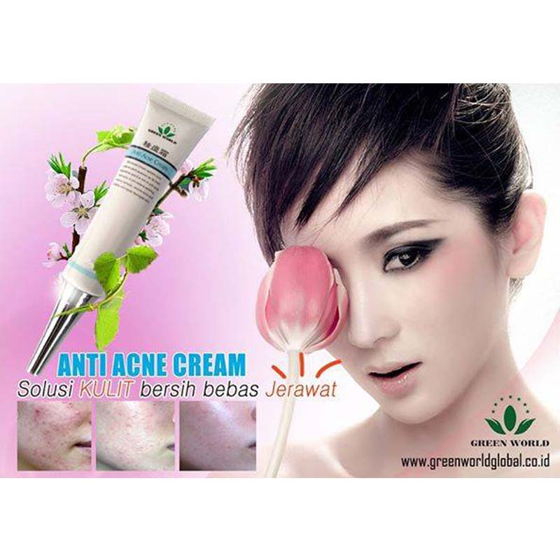 Green World Anti Acne Cream Untuk Mengurangi Jerawat 3