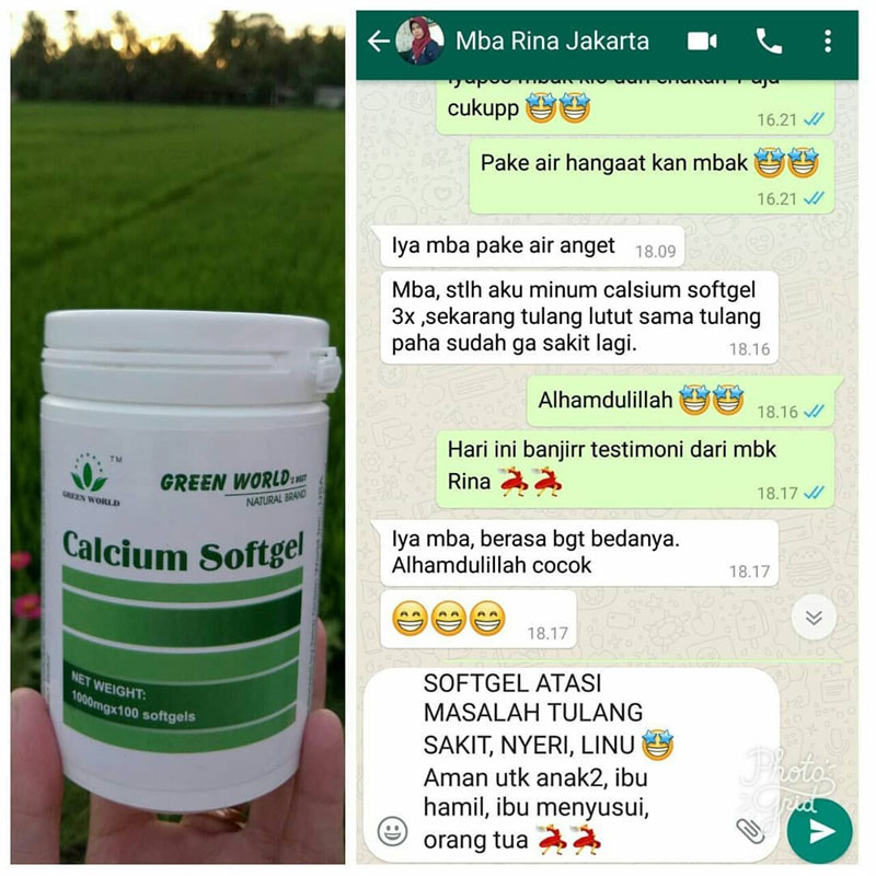 Green World Calcium Softgel Untuk Membantu Perkembangan Tulang 5