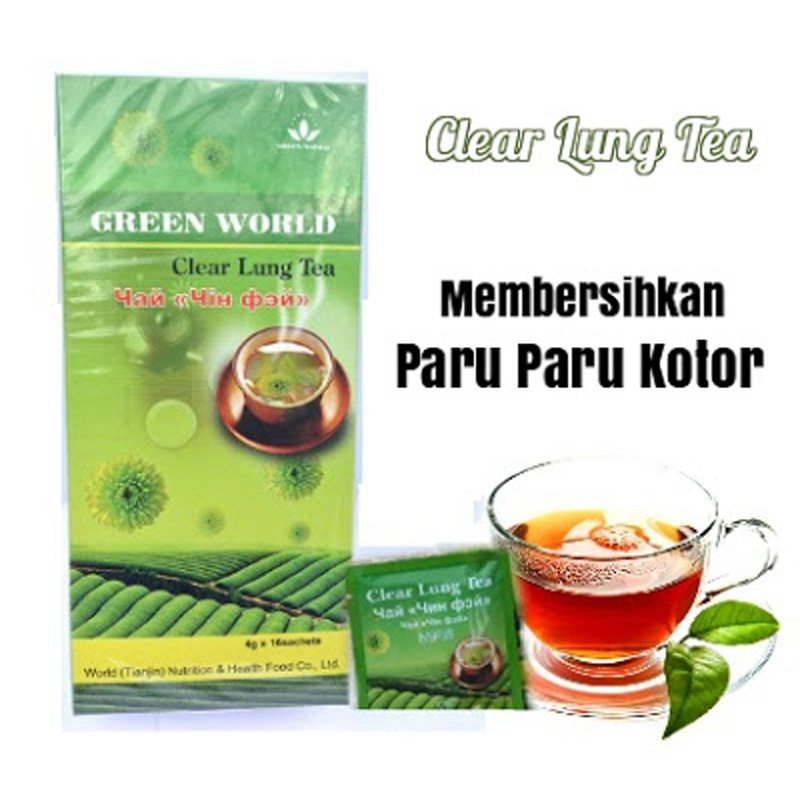 Green World Clear Lung Tea Untuk Menjaga Fungsi Paru-Paru Serta Pernap 2