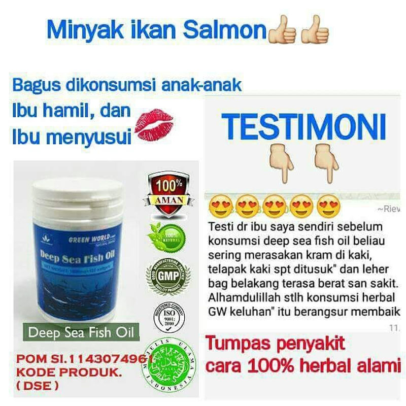 Green World Deep Sea Fish Oil Softgel Untuk Membersihkan Kolesterol Da 3