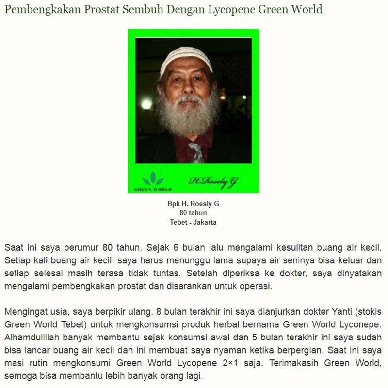 Green World Lycopene Softgel Meringankan Gejala Prostat, Sebagai Antio 4