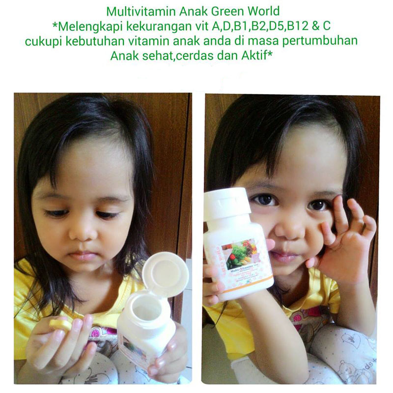 Green World Multi Vitamin Child Tablet Mencukupi Kebutuhan Vitamin Seh 3