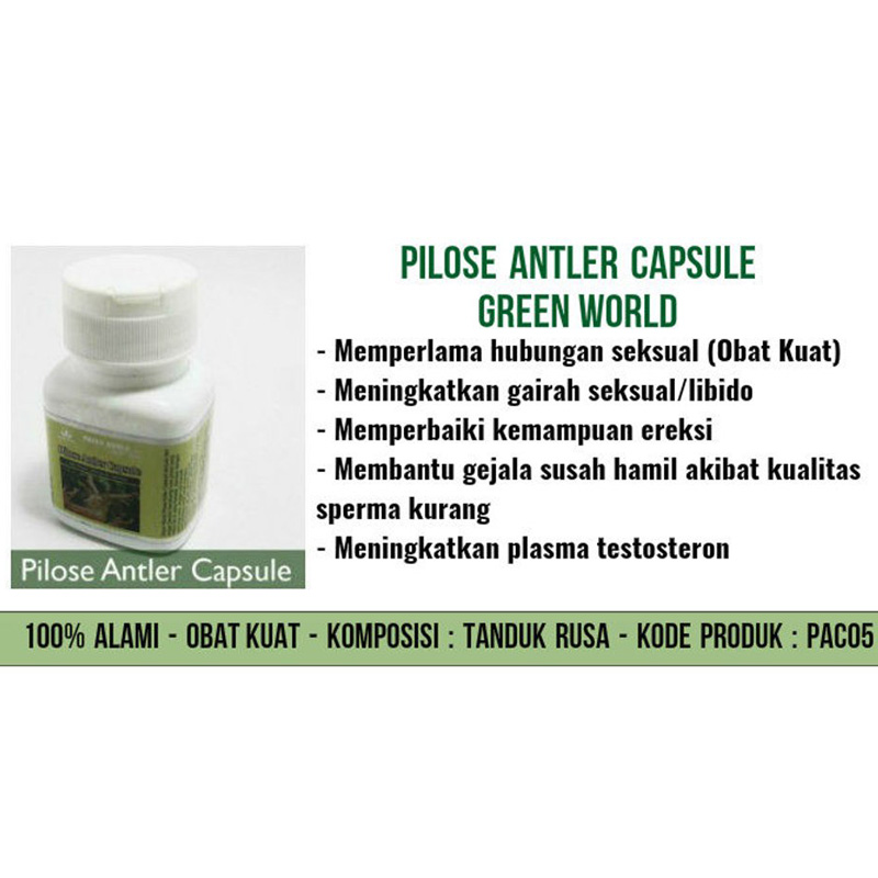 Green World Pilose Antler Capsule Meningkatkan Imunitas, Vitalitas Dan 3