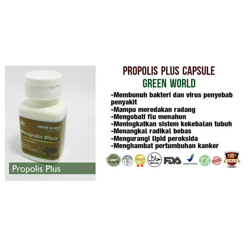 Green World Propolis Plus Capsule Untuk Kekebalan Tubuh Dan Mencegah P 3