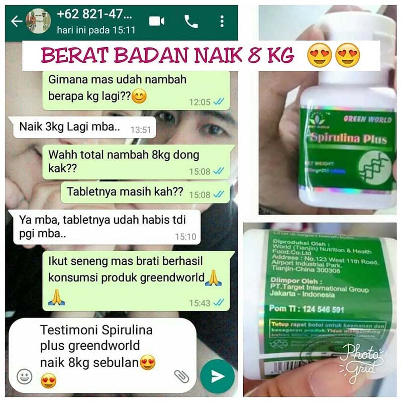 Green World Spirulina Plus Tablet Kaya Unsur Nutrisi Dibutuhkan Tubuh 4