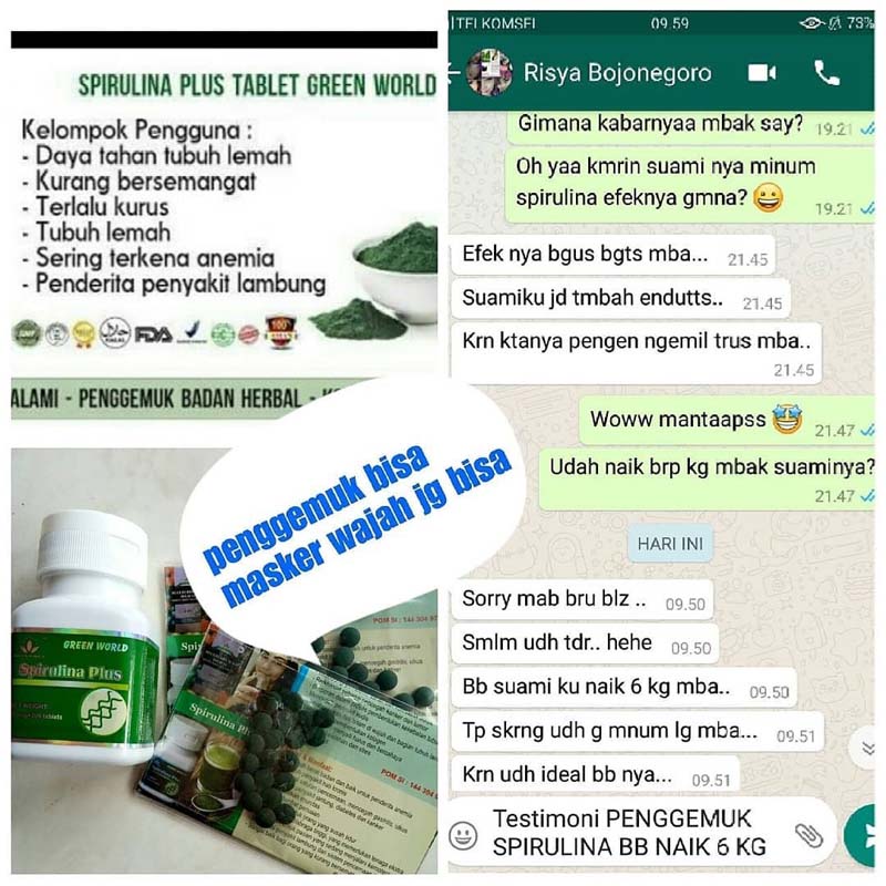 Green World Spirulina Plus Tablet Kaya Unsur Nutrisi Dibutuhkan Tubuh 5