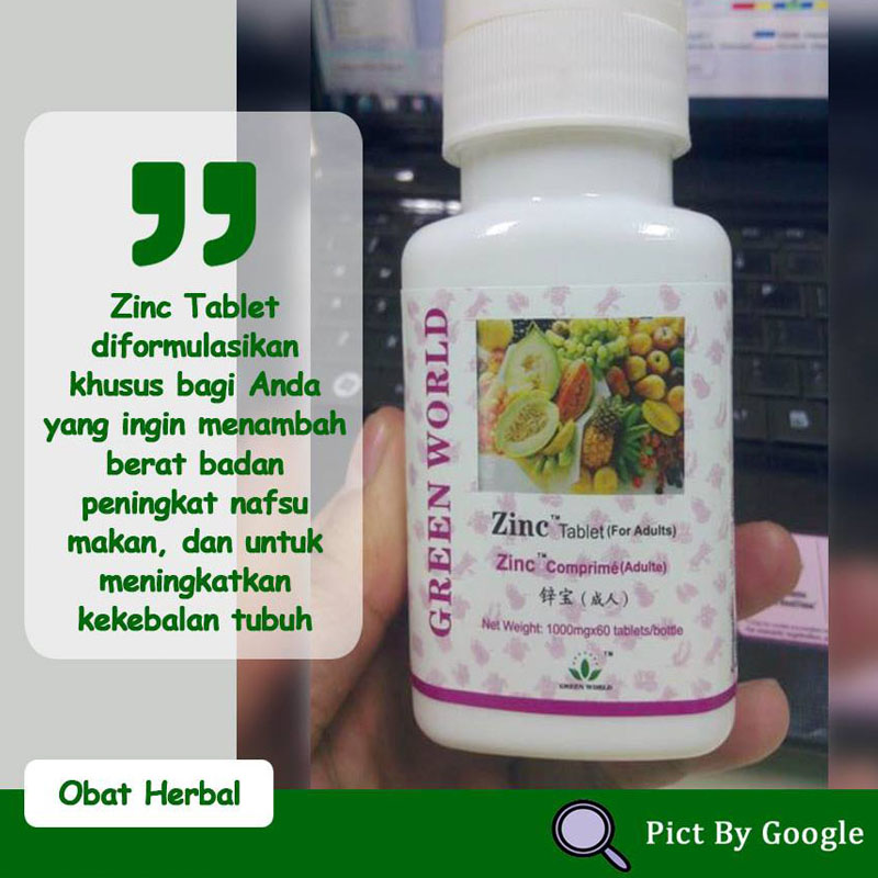 Green World Zinc Tablet For Adult Untuk Meningkatkan Kesuburan Dan Per 4