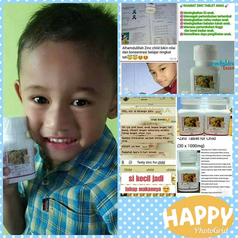 Green World Zinc Tablet For Child Untuk Memacu Pertumbuhan Anak 5