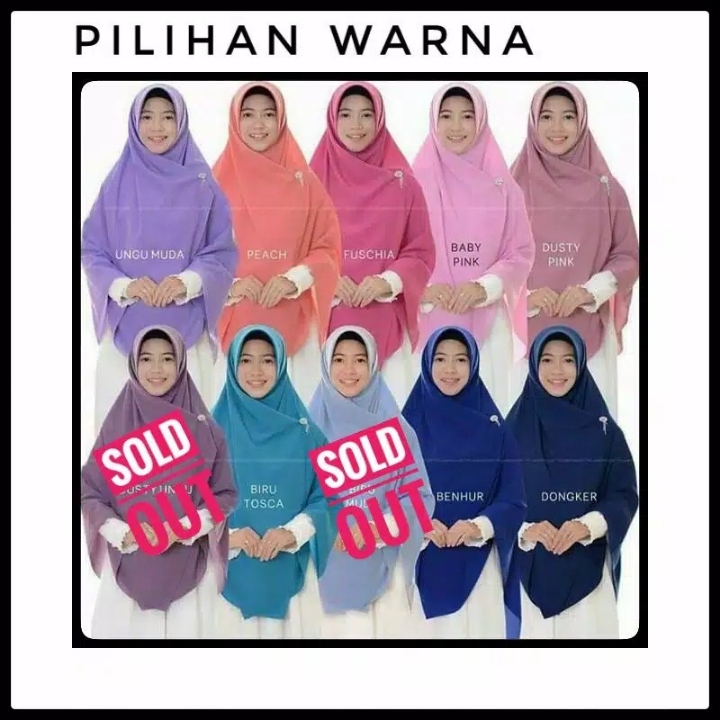 Hijab Segiempat Polos WOLFIS 2