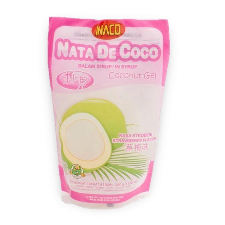 INACO NATA DE COCO RASA STROBERI 220GR 2