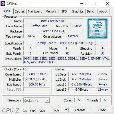 Intel C I5 8400 2