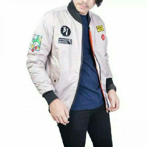 Jaket Bomber BJ Authentic Cream 2