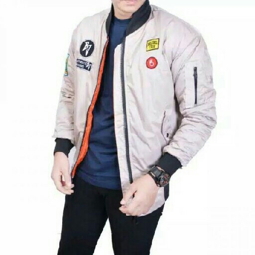 Jaket Bomber BJ Authentic Cream 3