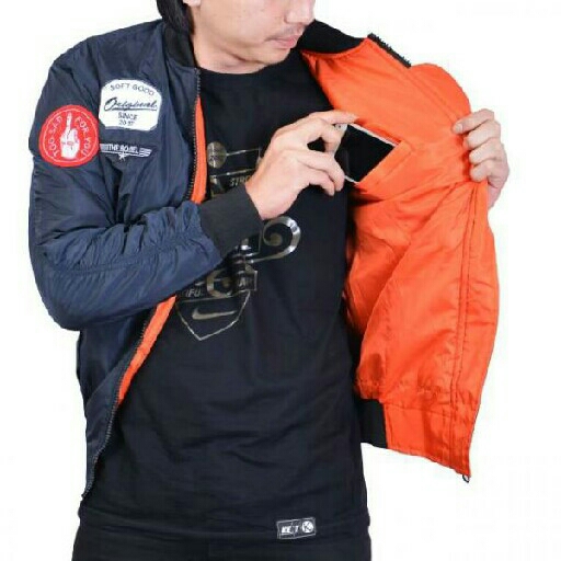 Jaket Bomber FP Bojiel Navy 2