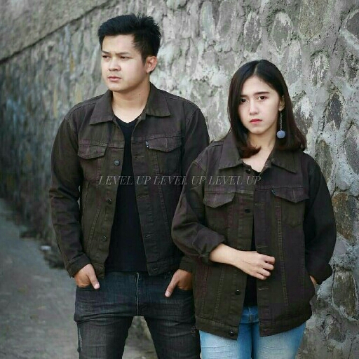 Jaket Jeans Couple Spesial Original Produk Level Up 2