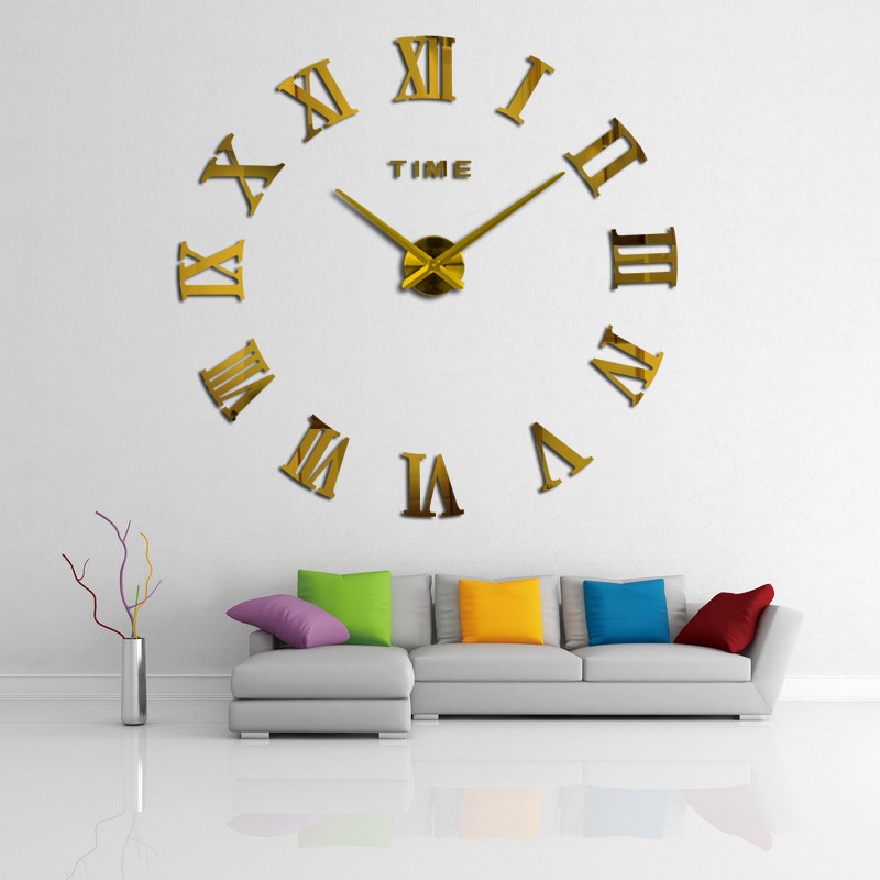 Jam Dinding Besar DIY Giant Wall Clock Quartz Creative Design 80-130cm 2