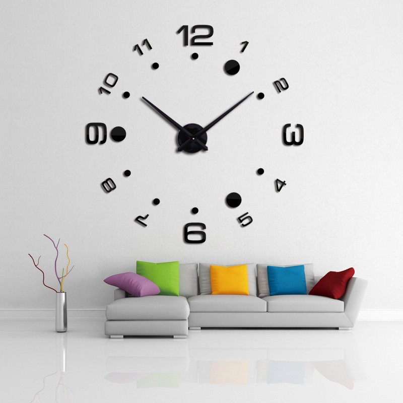 Jam Dinding Besar DIY Giant Wall Clock Quartz Creative Design Arcylic