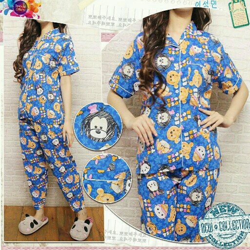 KITTY POLKA BLUE PAJAMAS CP  6 3