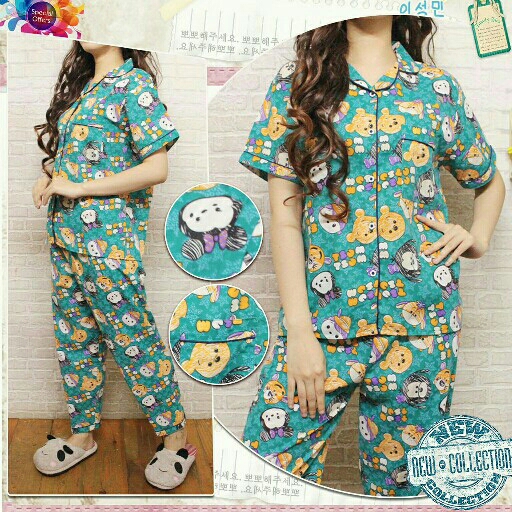 KITTY POLKA BLUE PAJAMAS CP  6 4