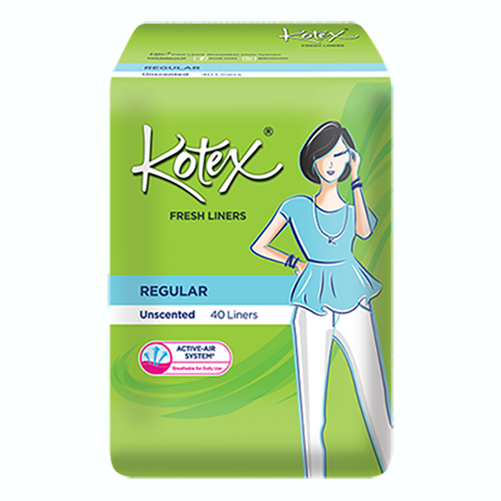 KOTEX REGULAR UNSCENTED 40 LINERS 2