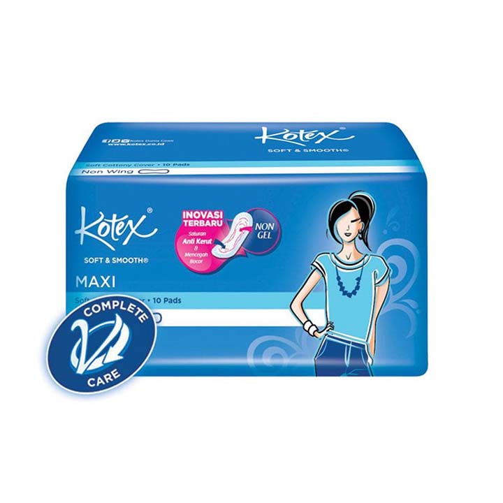 KOTEX SOFT SMOOTH MAXI NON WINGS ISI 10 2