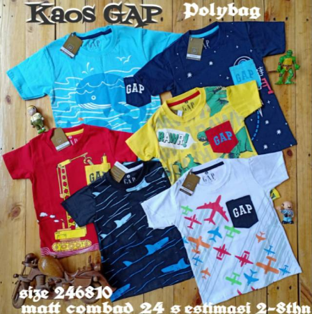 Kaos Kantong/Pocket Bayi Anak GAP