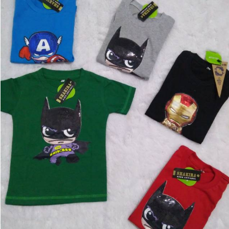 Kaos LED Karakter Menyala Bayi Anak Cowok