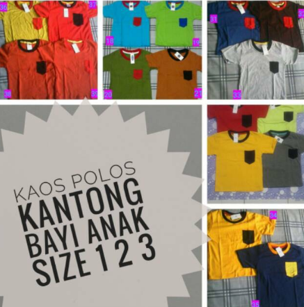 Kaos Polos Kantong Bayi Anak