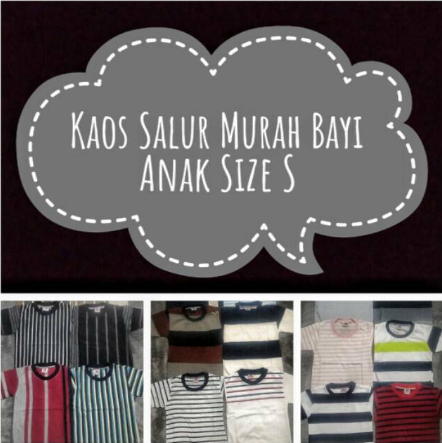 Kaos Salur Bayi Anak Size S