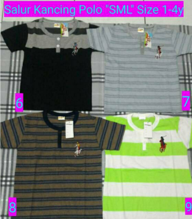 Kaos Salur Kancing Polo Bayi Anak