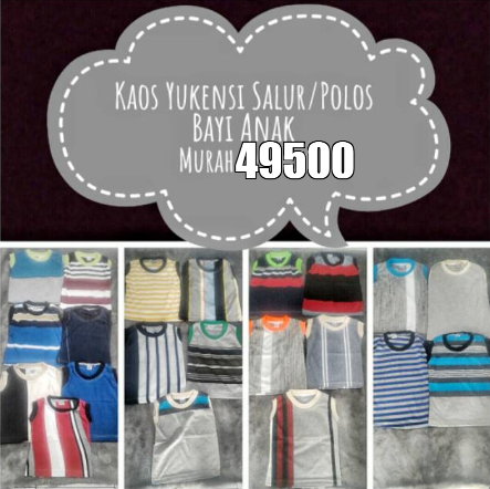 Kaos Yukensi/Kutung Salur/Polos Bayi Anak