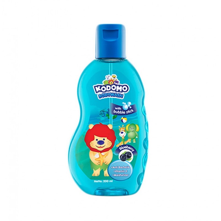 Kodomo Bodywash with bubble stick Bluberry 2