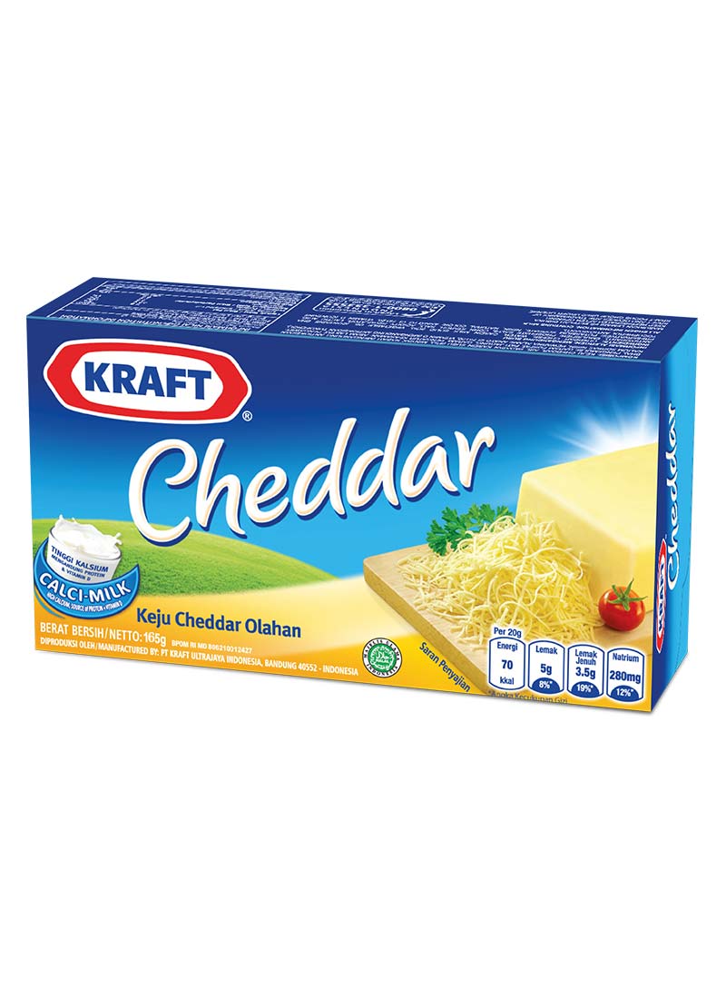 Kraft Keju Cheddar Olahan 165G