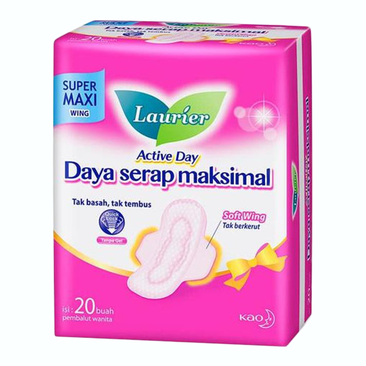 LAURIER ACTIVE DAYS SUPER MAXI WINGS 20 BUAH 2