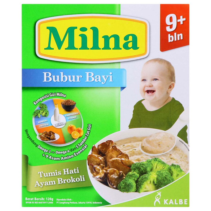 MILNA BUBUR BAYI 9+ TUMIS HATI AYAM BROKOLI 120GR 2