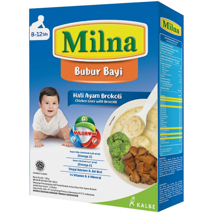 MILNA BUBUR BAYI 8-12 BLN HATI AYAM BROKOLI 120GR 2