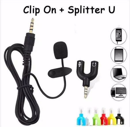 Mic Clip On + Audio Spliter U