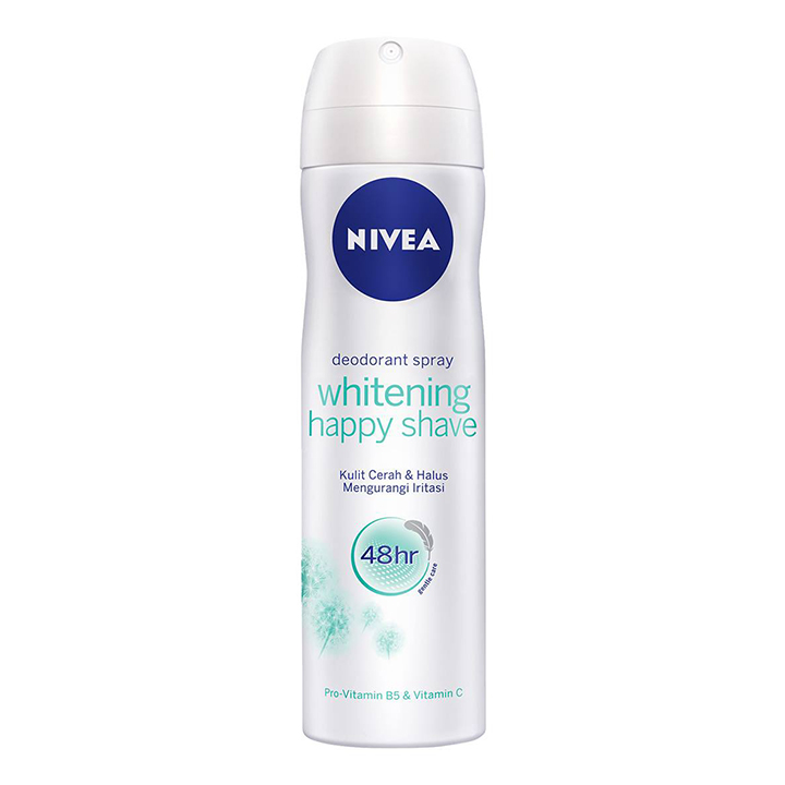 NIVEA DEODORANT SPRAY WHITENING HAPPY SHAVE 150 ML 2